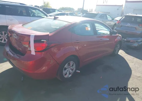 2016 Hyundai Elantra Se from USA, damaged, VIN 5NPDH4AE5GH779114